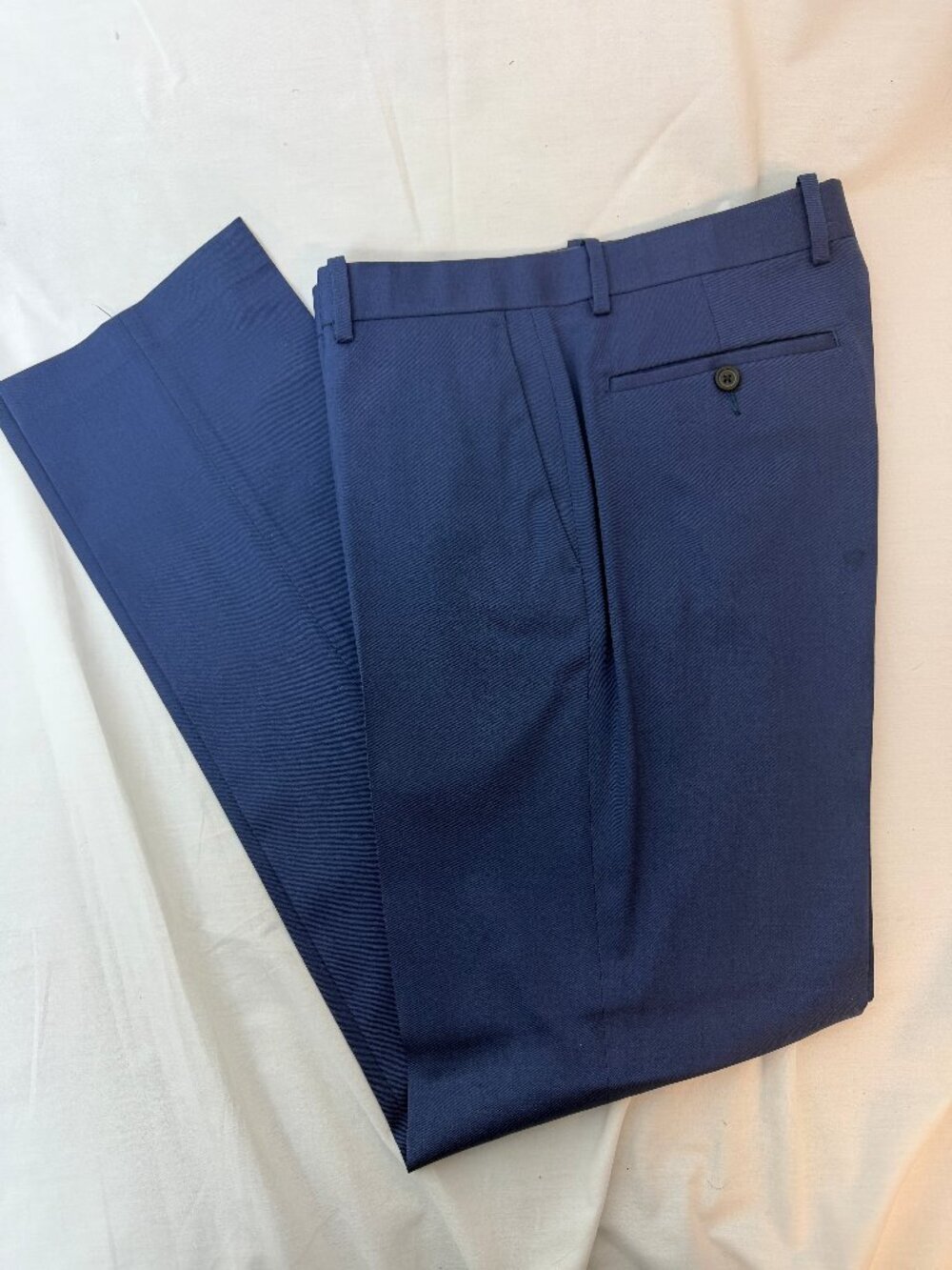 Men's Tie Bar Navy Dress Pants Trim Fit
